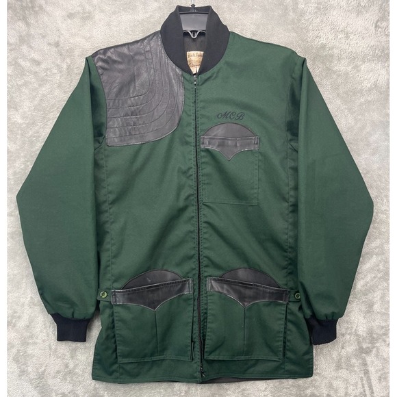 Other - VTG Back‎ Fence Sportswear Shooting Jacket Sz S Green Hunting Made in USA